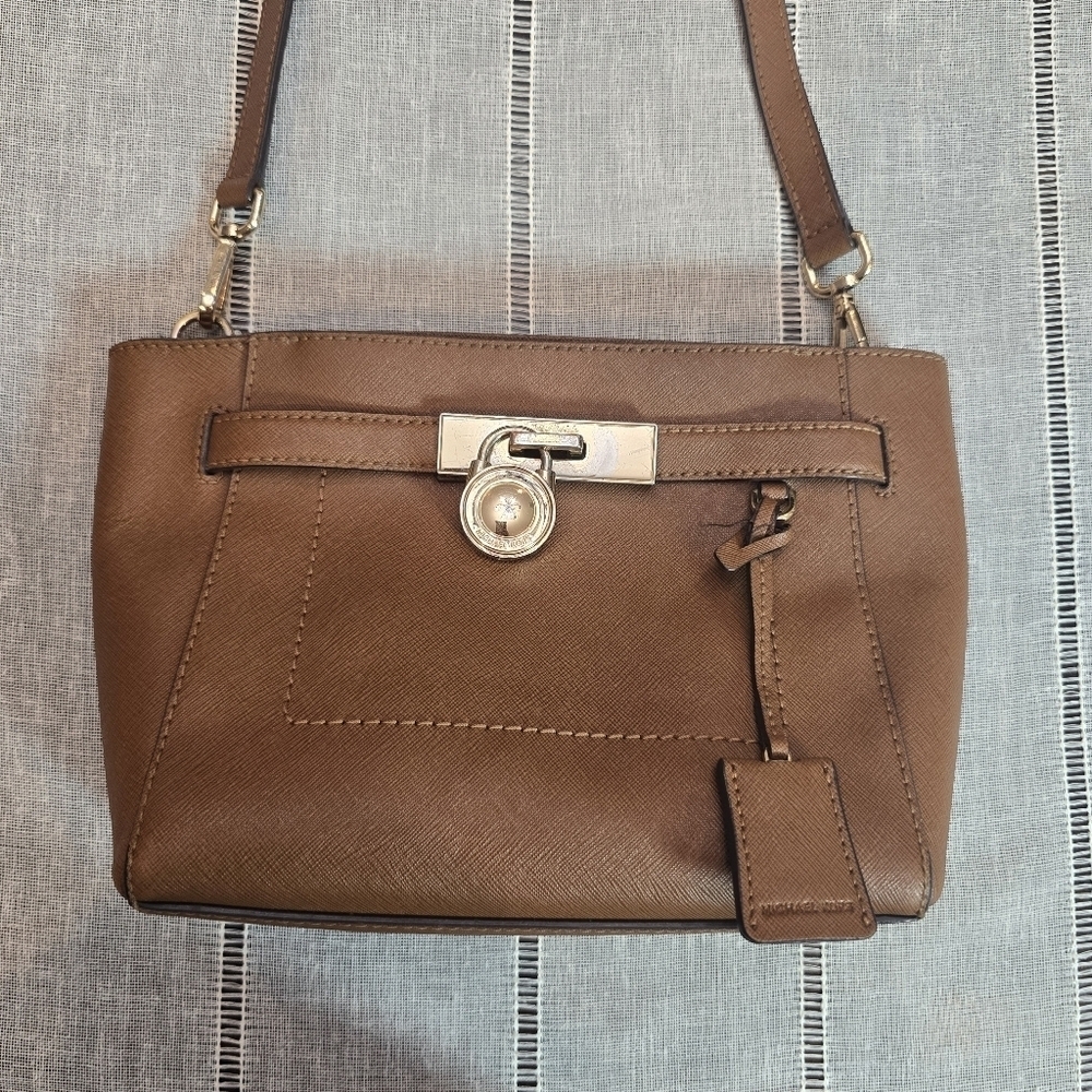 Michael Kors Brown Leather Crossbody Bag - Picture 5 of 12
